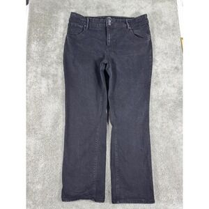 Hudson Los Angeles Womens 16 Black Faded Bootcut Flap Pocket Jeans 1811754